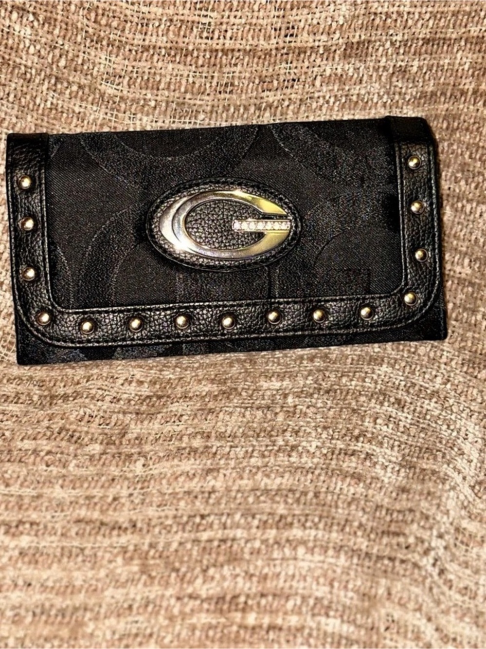Guess Black Studded Wallet